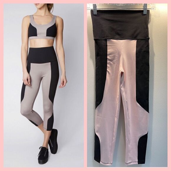 LIVE THE PROCESS HIGH RISE COLOR BLOCK LEGGINGS M - Picture 1 of 6